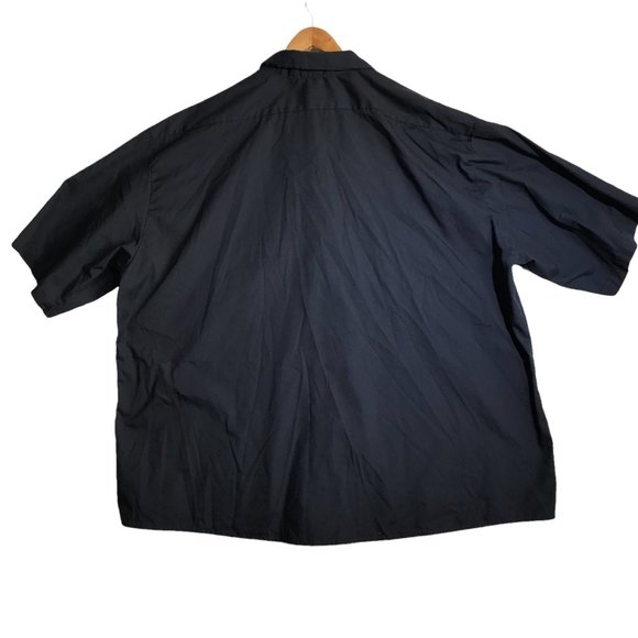 Big and Tall Men's Button Down Black Orange Tag  Size 5XL - Picture 3 of 7